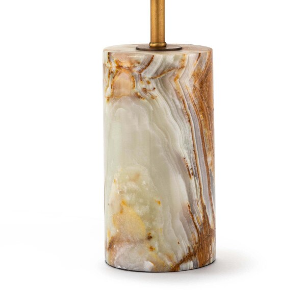 Jade & Brass Mini Cylinder Lamp